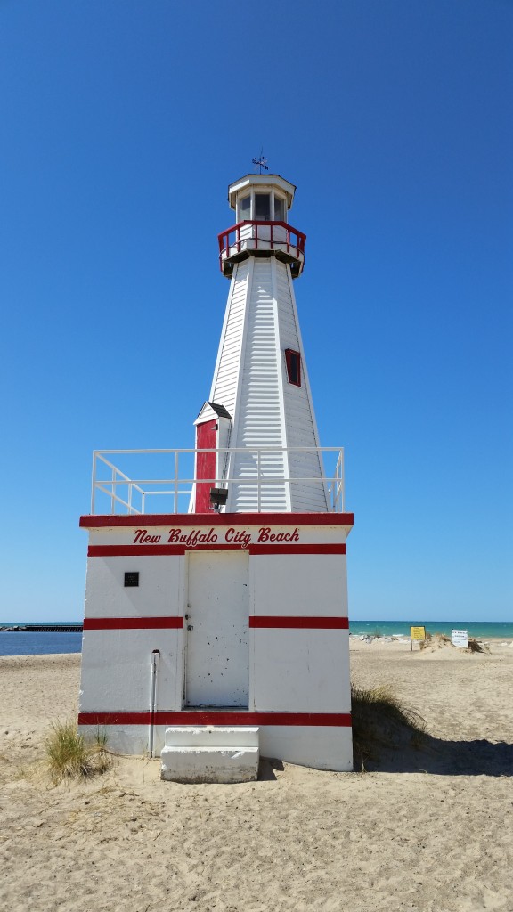 Lighthouse at New Buffalo Beach