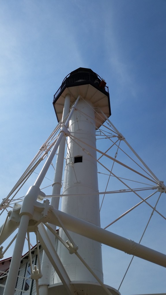 Looking up at the lighthouse
